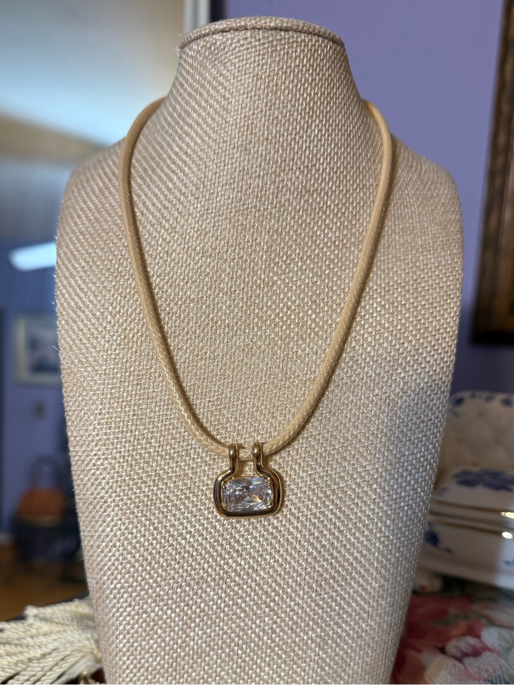 Serafina Necklace with Clear Stone